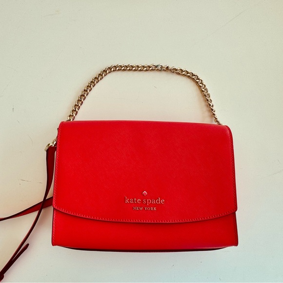 Kate Spade Carson Leather Crossbody Digital Red Handbag Retail $279 - Picture 5 of 16